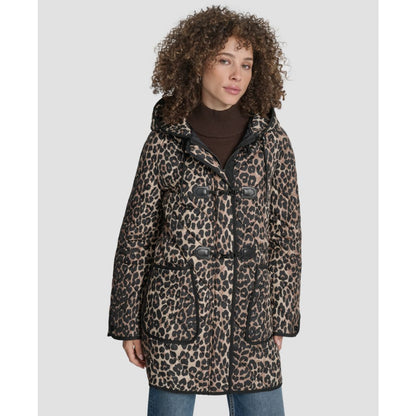 Dkny Women's Hooded Toggle Quilted Coat