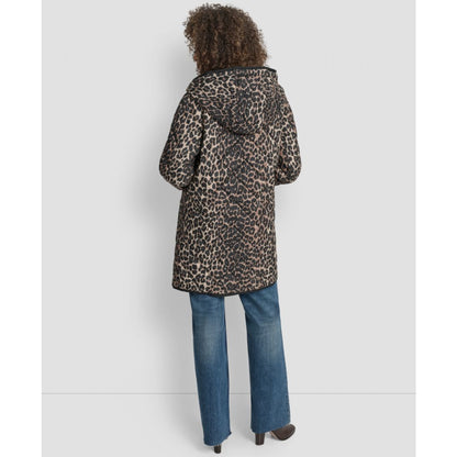 Dkny Women's Hooded Toggle Quilted Coat