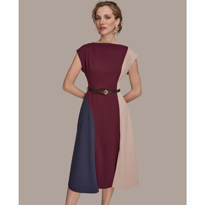 Donna Karan New York Petite Colorblock Midi Dress