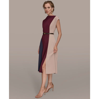 Donna Karan New York Petite Colorblock Midi Dress