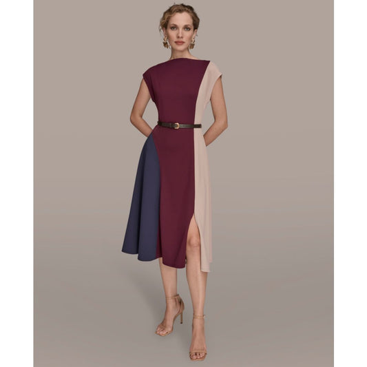 Donna Karan New York Petite Colorblock Midi Dress