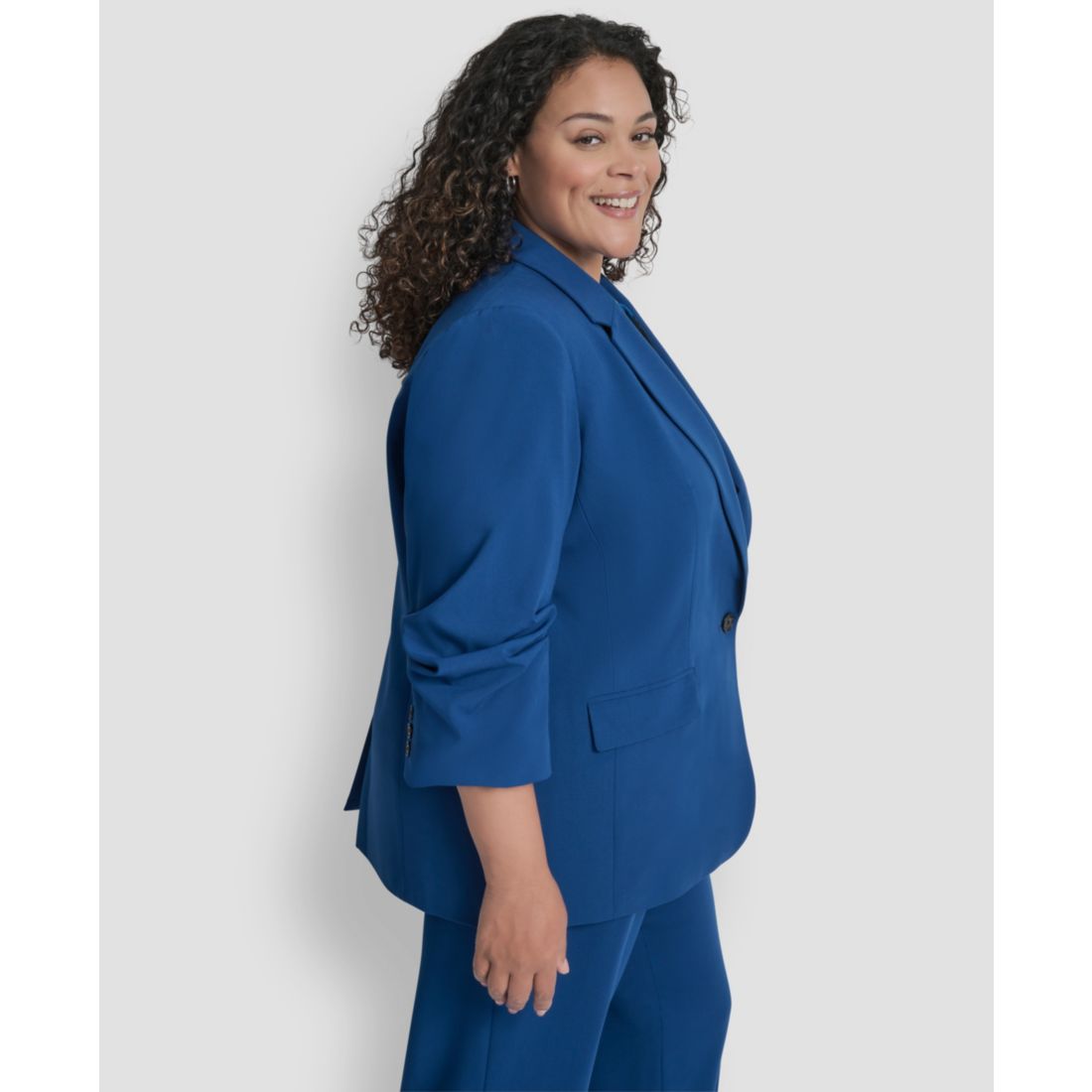 Dkny Plus Size Notch Collar Jacket