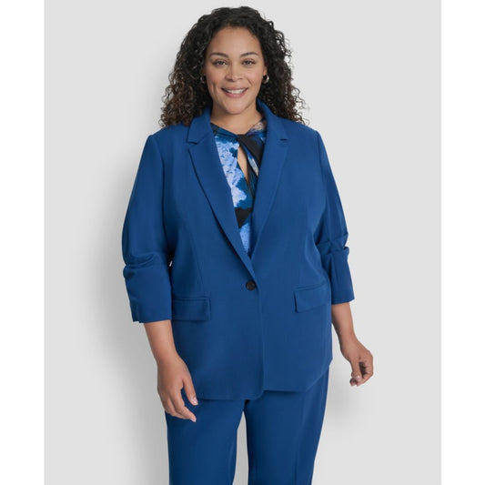 Dkny Plus Size Notch Collar Jacket