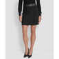 Dkny Women's Seamed Faux-Leather Trimmed Skirt