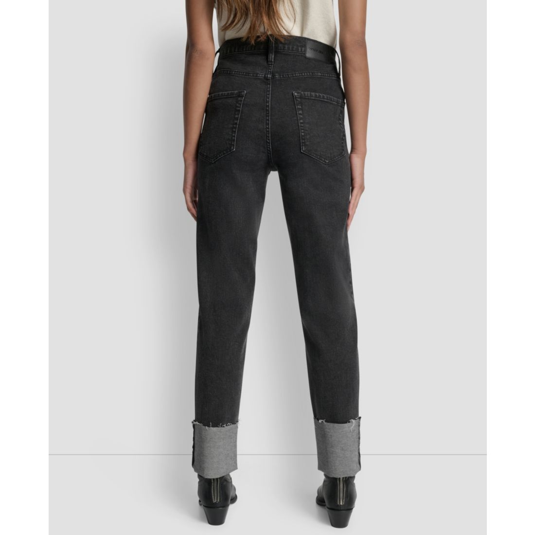 Dkny Jeans Women's High-Rise Classic Cuffed Straight-Leg Jeans