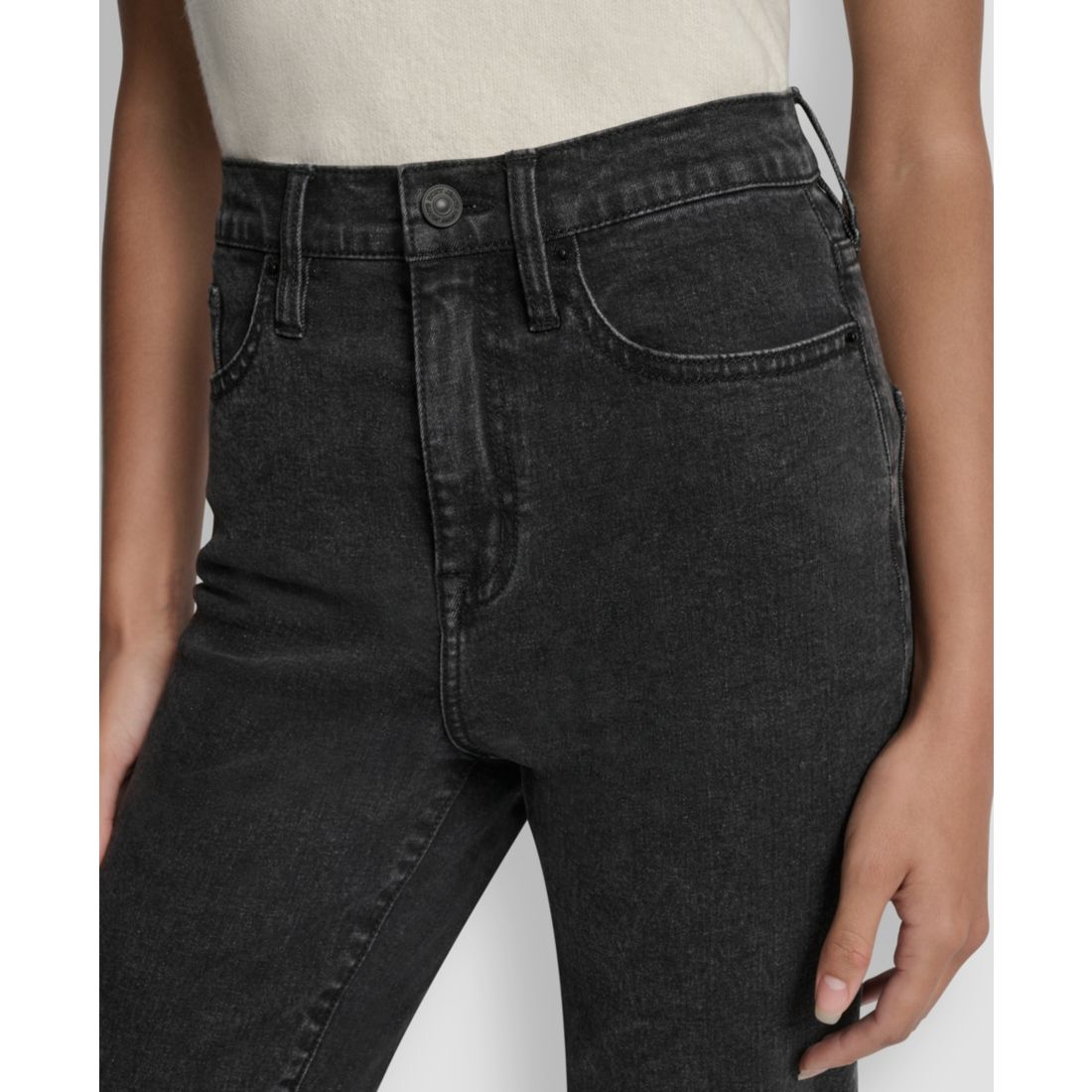 Dkny Jeans Women's High-Rise Classic Cuffed Straight-Leg Jeans