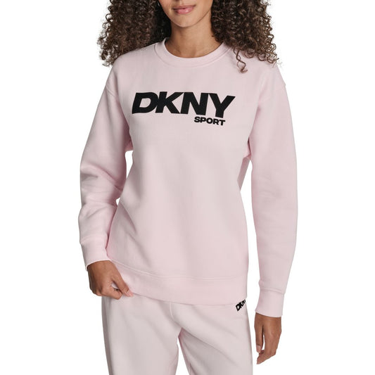Dkny Women's Nolita Logo Detail Crew Neck Sweatshirt