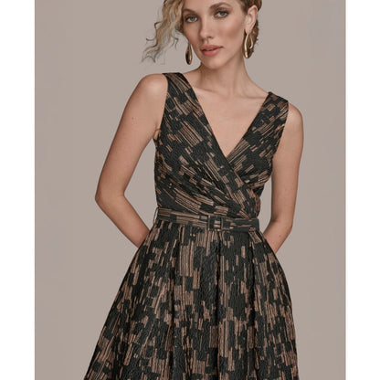 Donna Karan New York Women's Printed Fit and Flare Dress