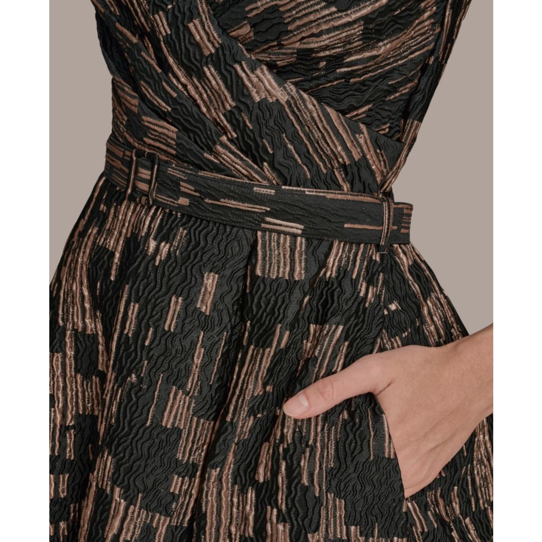 Donna Karan New York Women's Printed Fit and Flare Dress