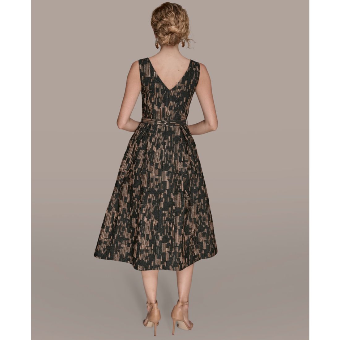 Donna Karan New York Women's Printed Fit and Flare Dress