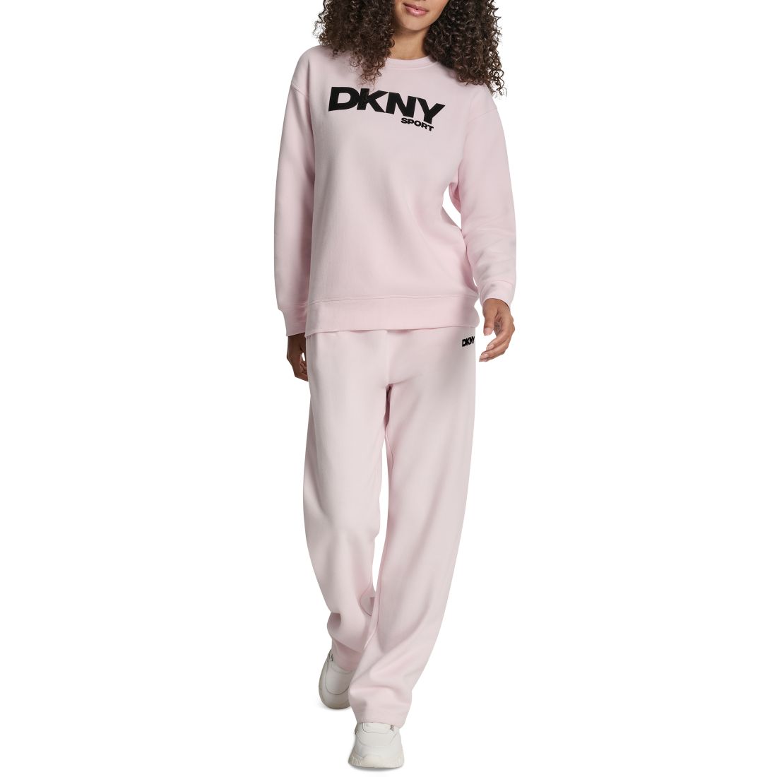 Dkny Women's Nolita Logo Detail Crew Neck Sweatshirt