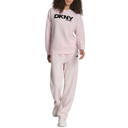 Dkny Women's Nolita Logo Detail Crew Neck Sweatshirt
