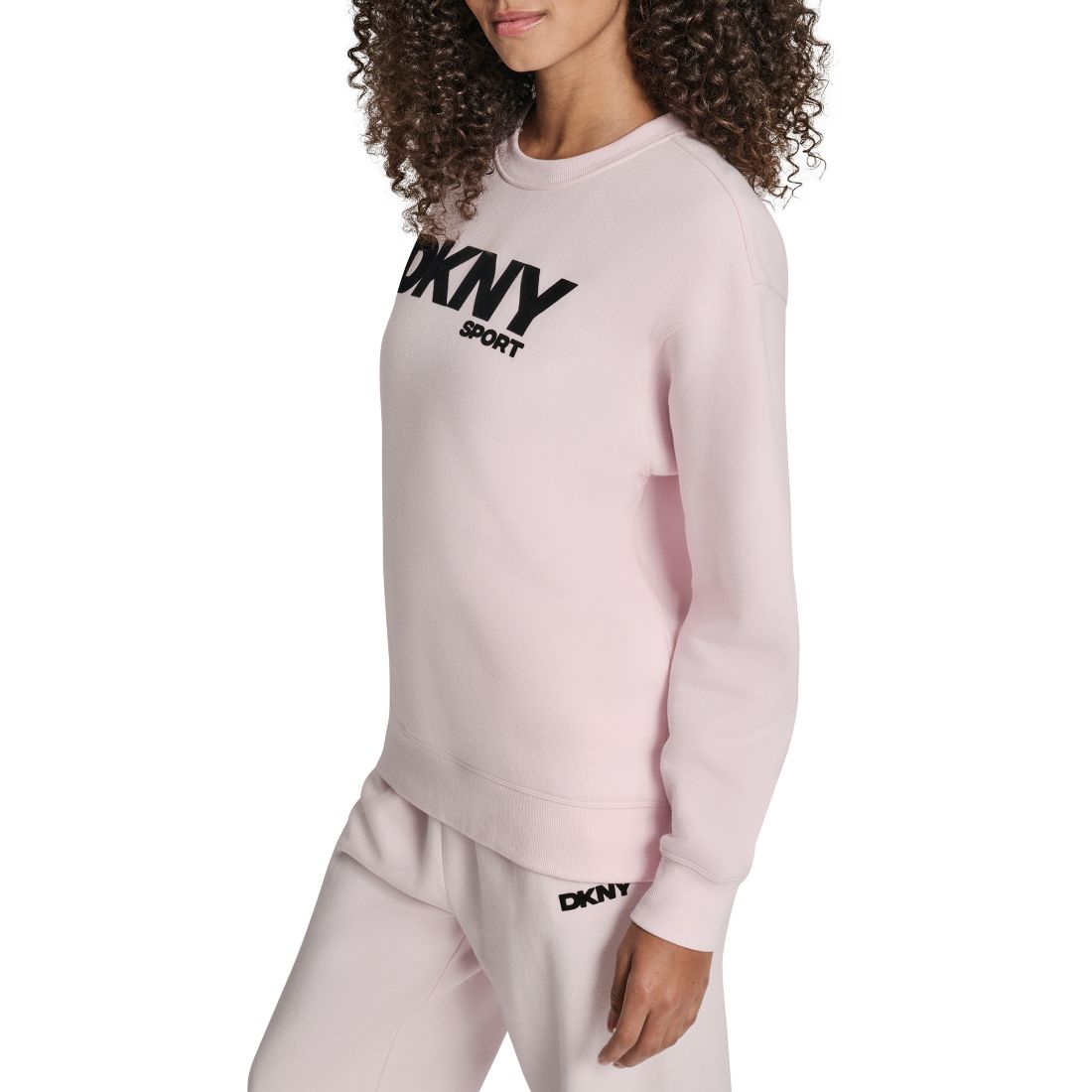 Dkny Women's Nolita Logo Detail Crew Neck Sweatshirt