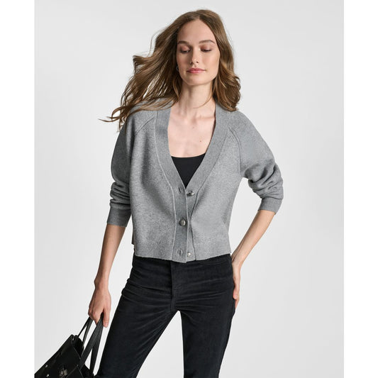 Dkny Jeans Women's Fashioned Raglan Long-Sleeve Cardigan Sweater