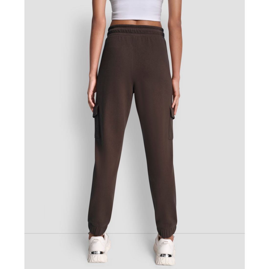 Dkny Sport Women's Studded-Logo Cargo Joggers