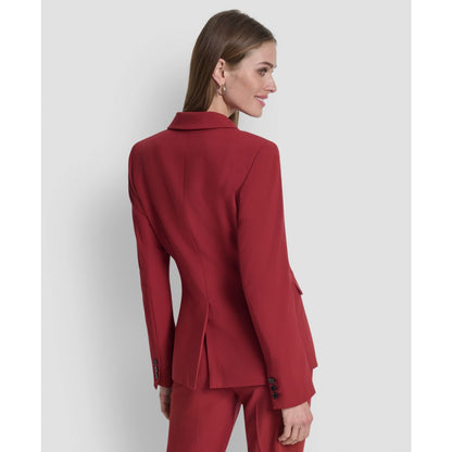 Dkny Women's Padded Shoulder One-Button Jacket