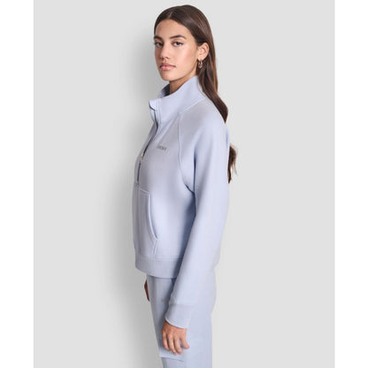 Dkny Sport Women's Studded-Logo Half-Zip Sweatshirt