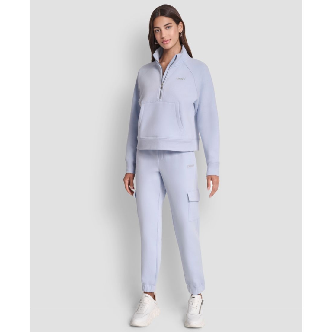 Dkny Sport Women's Studded-Logo Cargo Joggers