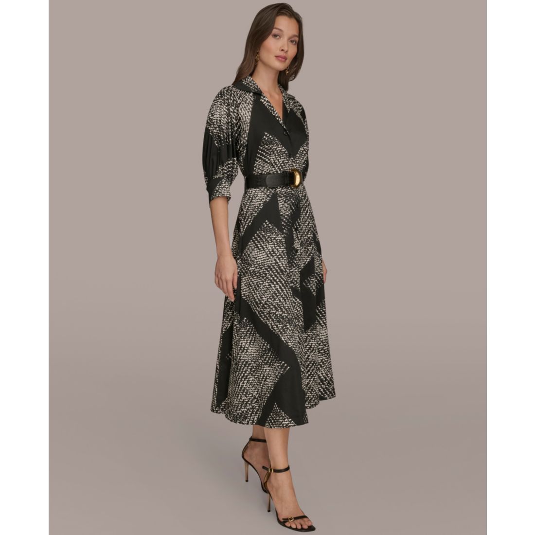 Donna Karan New York Women's Floral Shirt Dress