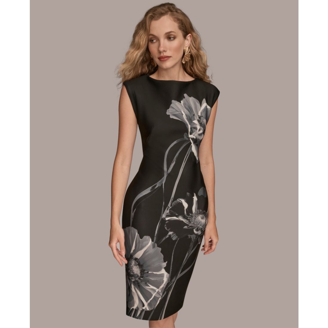 Donna Karan New York Women's Boat Neck Dress