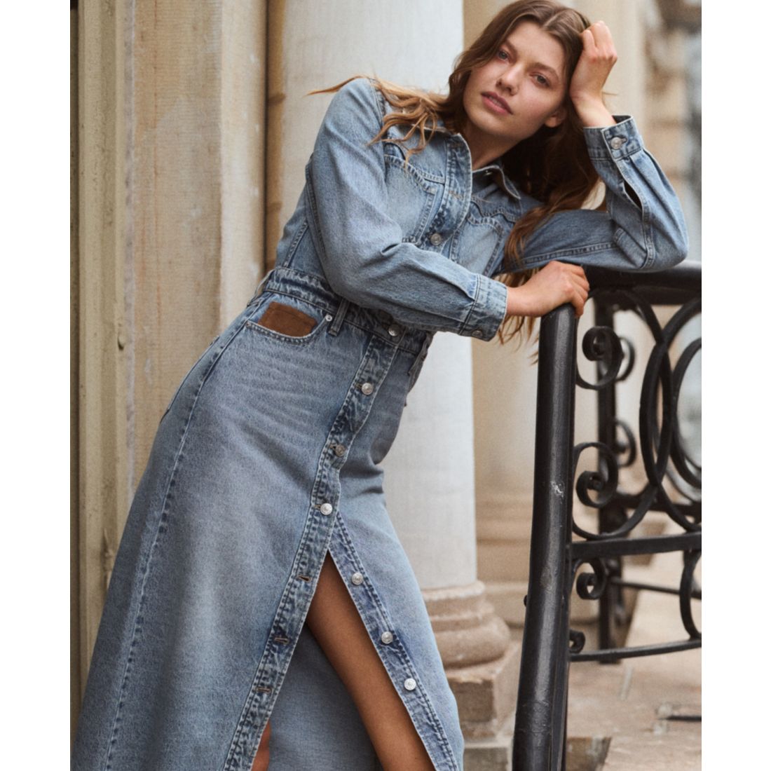 Dkny Jeans Women's Button Front Midi Dress