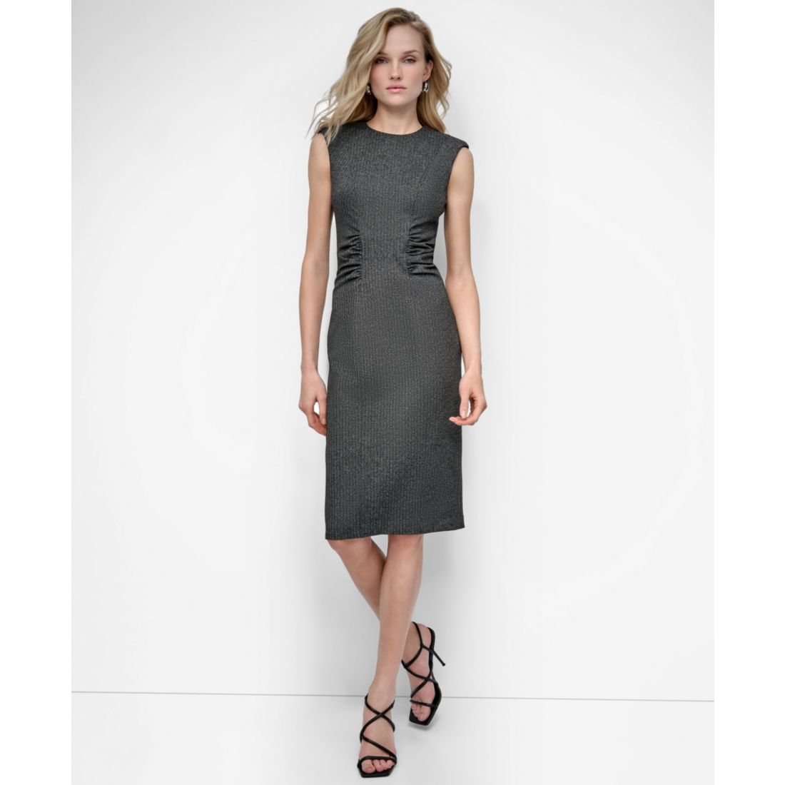 Dkny Women's Sleeveless Crew Neck Sheath Dress