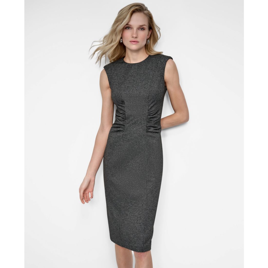 Dkny Women's Sleeveless Crew Neck Sheath Dress