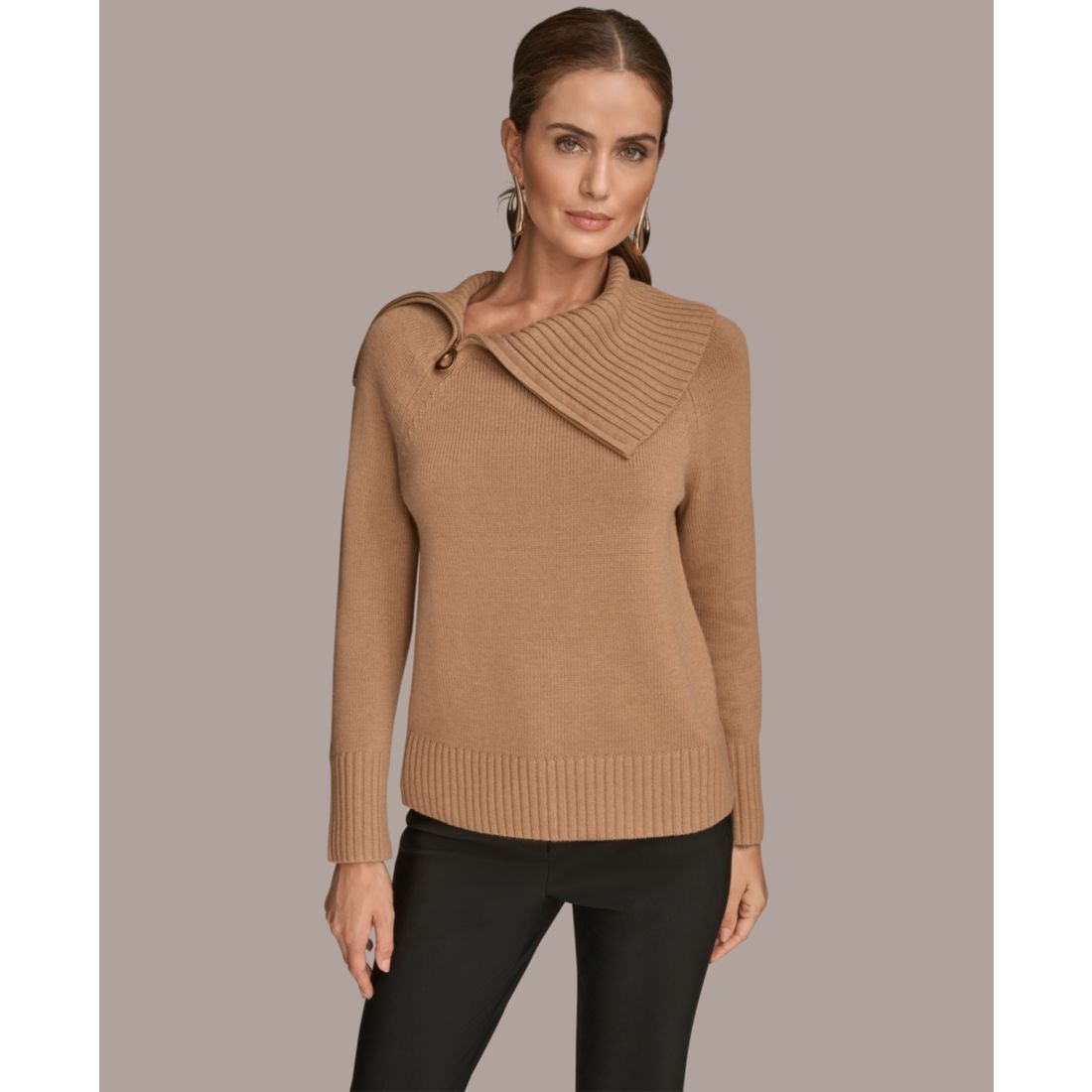 Donna Karan New York Women's Asymmetric Sweater