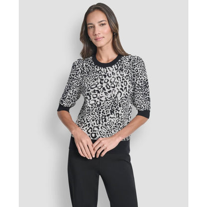 Dkny Women's Leopard Print Sweater