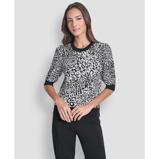 Dkny Women's Leopard Print Sweater