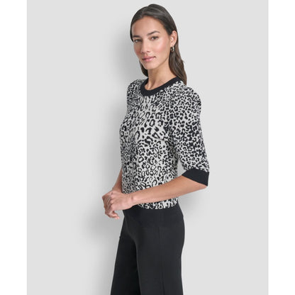 Dkny Women's Leopard Print Sweater