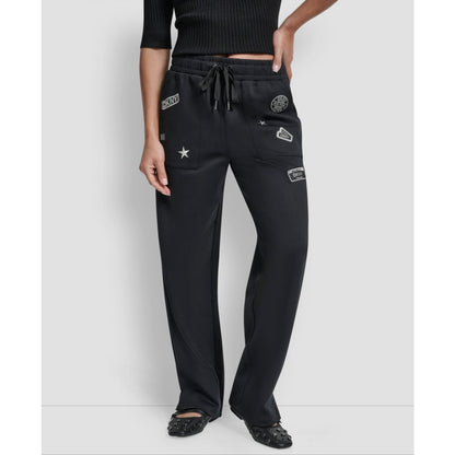 Dkny Women's Pins & Patches Scuba Jogger Pants