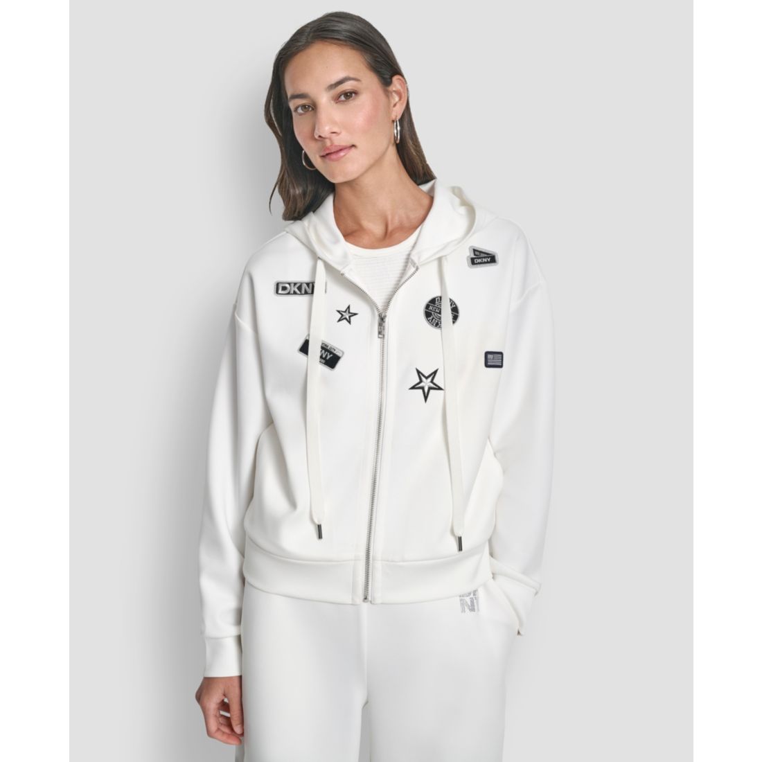 Dkny Women's Long Sleeve Zip-Up Jacket