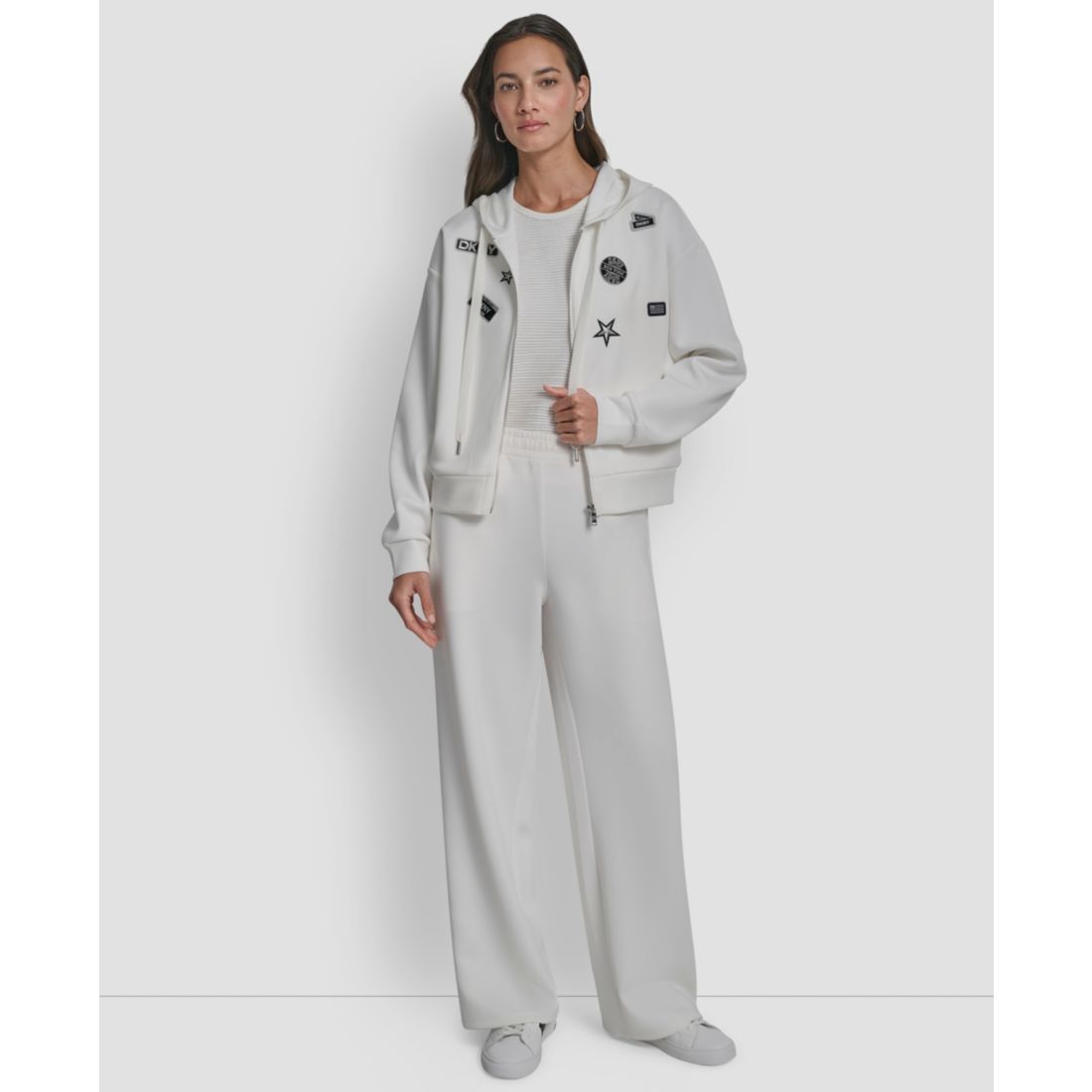 Dkny Women's Long Sleeve Zip-Up Jacket