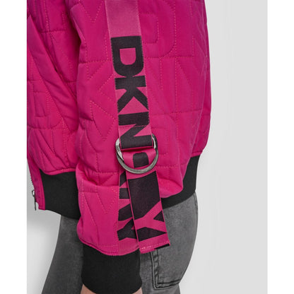 Dkny Women's Long-Sleeve Quilted Bomber Jacket