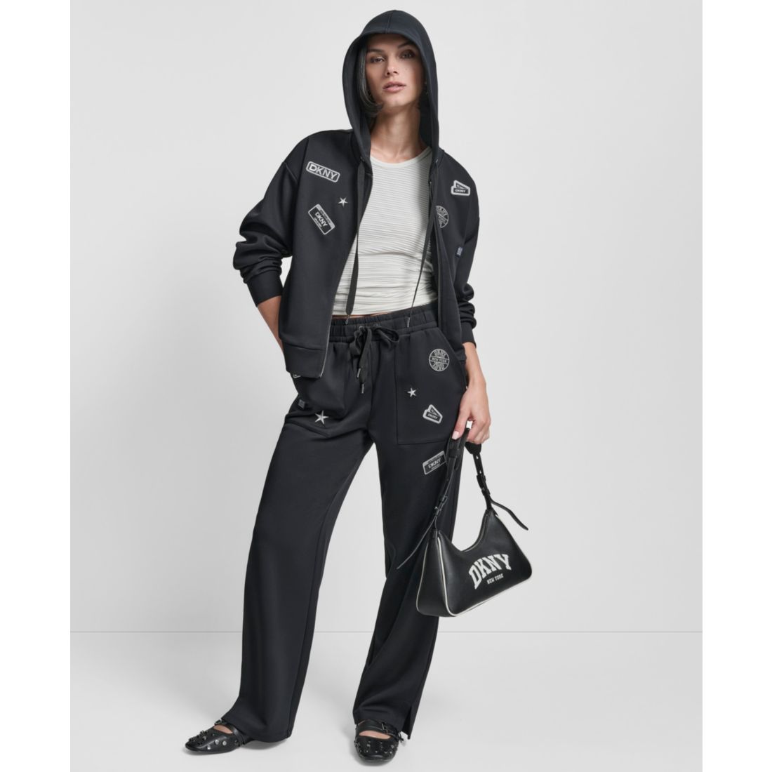 Dkny Women's Long Sleeve Zip-Up Jacket
