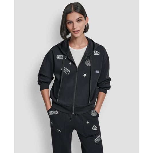 Dkny Women's Long Sleeve Zip-Up Jacket