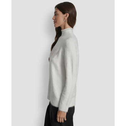 Dkny Jeans Women's Tinsel Logo Detail Sweater