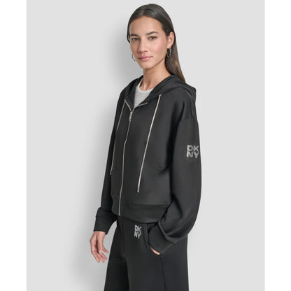 Dkny Women's Long-Sleeve Scuba Zip-Up Jacket