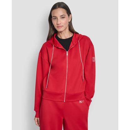 Dkny Women's Long-Sleeve Scuba Zip-Up Jacket