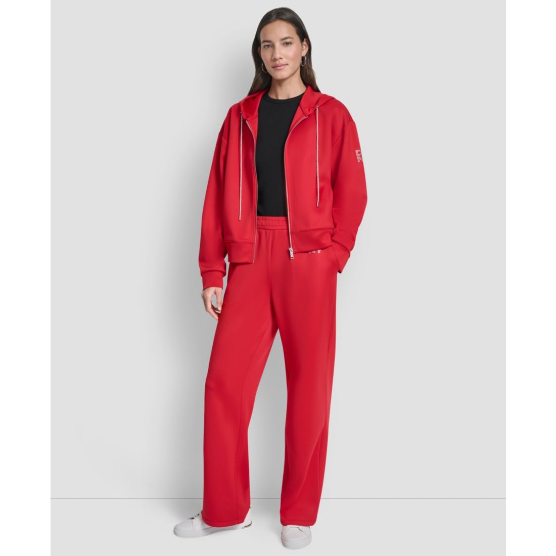 Dkny Women's Long-Sleeve Scuba Zip-Up Jacket