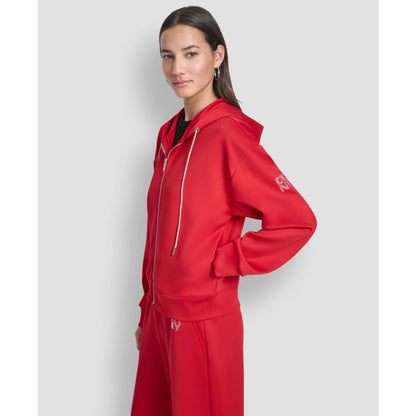 Dkny Women's Long-Sleeve Scuba Zip-Up Jacket