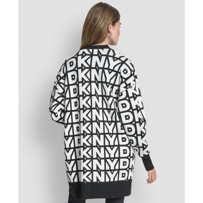 Dkny Women's Repeat Logo Open-Front Cardigan Sweater