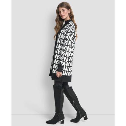 Dkny Women's Repeat Logo Open-Front Cardigan Sweater