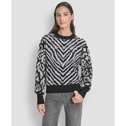 Dkny Women's Long Sleeve Crew Neck Sweater