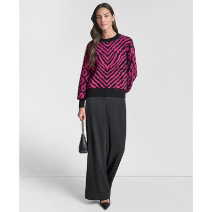 Dkny Women's Long Sleeve Crew Neck Sweater