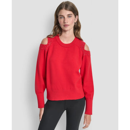 Dkny Women's Long Sleeve Shoulder Cutout Sweater