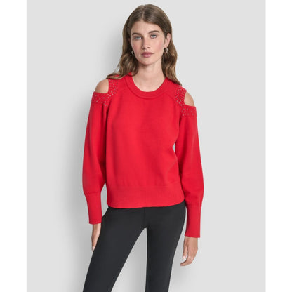 Dkny Women's Long Sleeve Shoulder Cutout Sweater