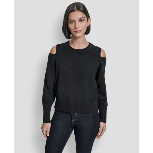 Dkny Women's Long Sleeve Shoulder Cutout Sweater