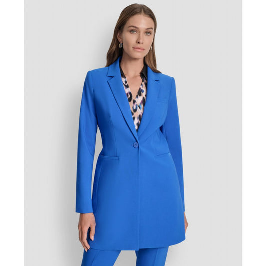 Dkny Women's Notch-Collar One-Button Long Jacket